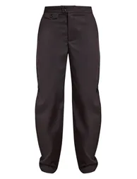 Tall Black Woven Button Trousers - 4
