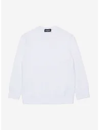 طقم بيجاما أطفال بطبعة شعار لون أبيض - 2