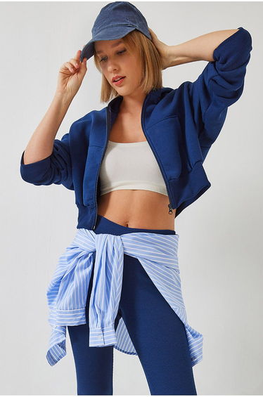 Women's Hooded Zippered Cardigan