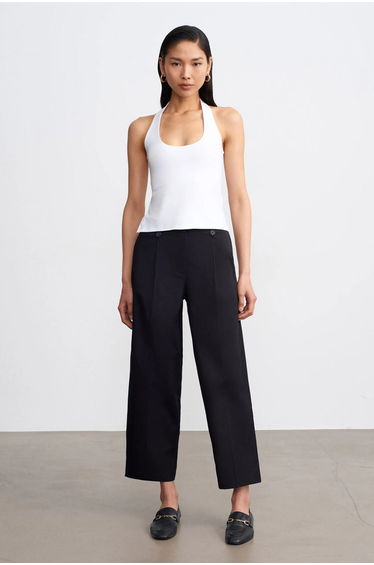 DILVIN Halterneck Cut-Out Slim Fit Blouse