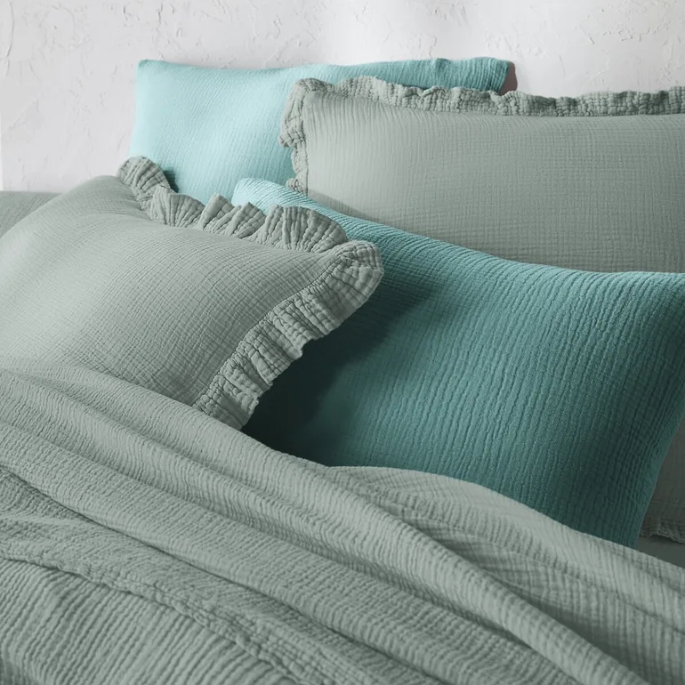 Kumla Plain 100% Cotton Muslin Pillowcase - 5