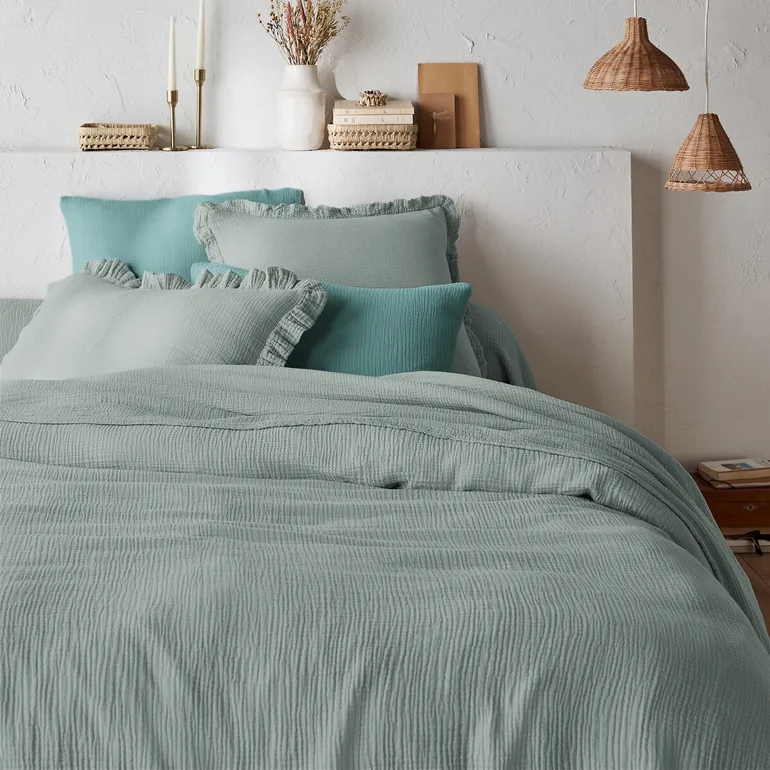 Kumla Plain 100% Cotton Muslin Pillowcase - 4