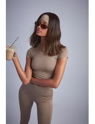 Seamless Rib Short Sleeve Top