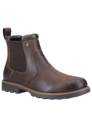 Cotswold Mens Leafield Leather Chelsea Boots - Brown