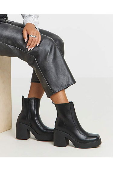Platform Ankle Boots Wide
