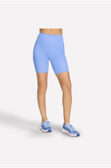 Skechers Goflex Rib High Waist 8 Inch Bike Short Baja Blue
