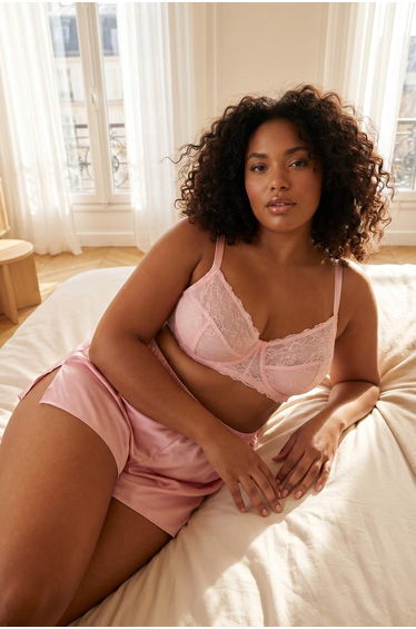 Powder Lace Li Cup-Free Plus Size Bra