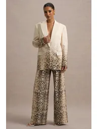 Hurley | Snake Print Ombre Longline Blazer - 3