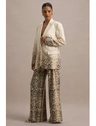 Hurley | Snake Print Ombre Longline Blazer - 4