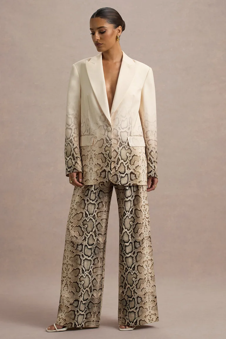 Hurley | Snake Print Ombre Longline Blazer