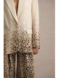 Hurley | Snake Print Ombre Longline Blazer - 5