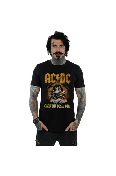 AC/DC Mens Give The Dog A Bone T-Shirt - Black