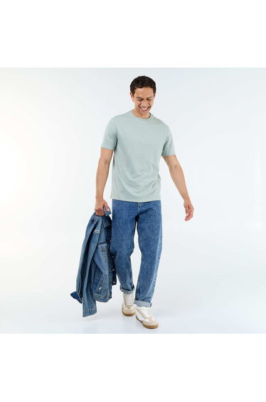 Plain Short-Sleeved T-Shirt GREEN