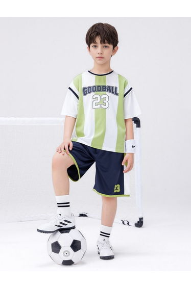 Boys Green Graphic Print T-Shirt and Shorts Set