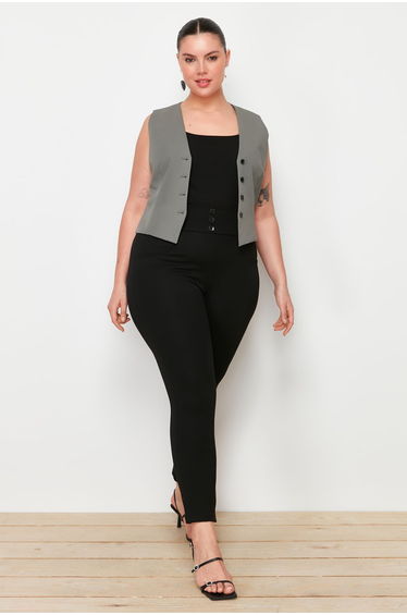 Plus Size Pants - Black - Skinny