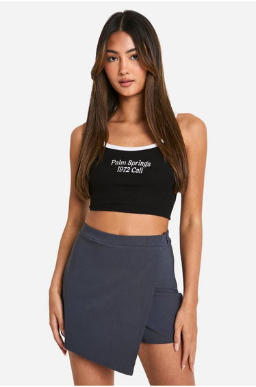 Asymmetric Skort - grey
