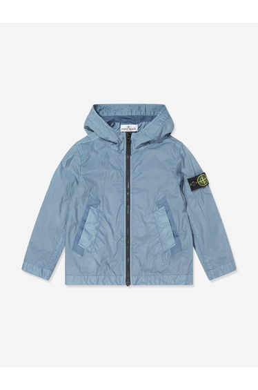 Stone Island Boys Lightweight Ripstop Jacket in Blue