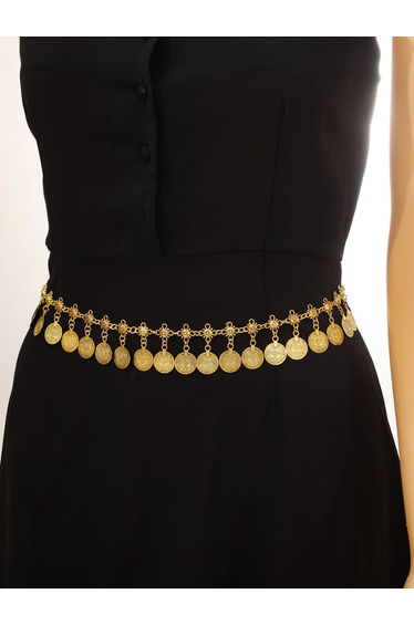 Gold-Toned Round Pendants Waist Chain