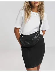 Black Pull On Mini Skirt - 2