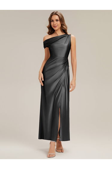 ever OPAL|Satin Drop Shoulder Sleeve Bridesmaid Dress