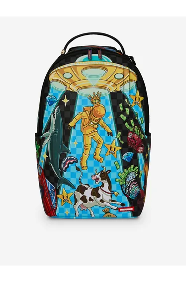 Sprayground Kids Space Warped RMX Backpack in Black (45cm)