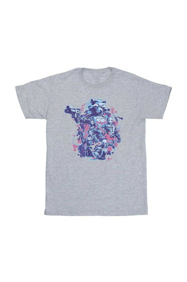 Guardians Of The Galaxy Volume 3 Boys Group Pose T-Shirt - Sport Grey