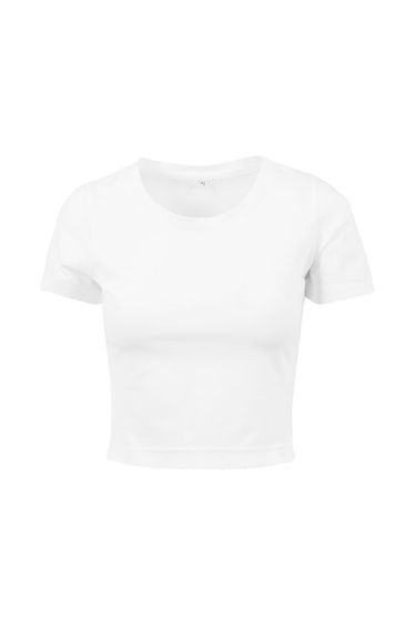 New Morning Studios Womens/Ladies Crop T-Shirt - White
