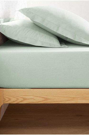 Scenario Plain 100% Cotton Fitted Sheet for Deep Mattresses