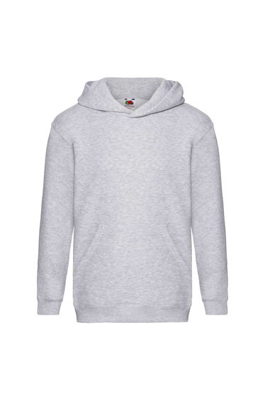 Fruit Of The Loom Kids Unisex Premium 70/30 Hooded Sweatshirt / Hoodie - Heather Grey