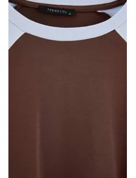Multi-Colored Premium Interlock Raglan Sleeve Regular Fit Long Sleeve Knitted T-Shirt - 1