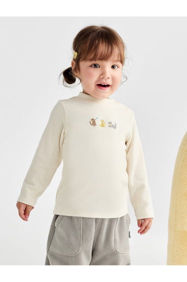 Unisex Long Sleeve Top with Front Embroidery