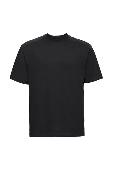 Russell Europe Mens Workwear Short Sleeve Cotton T-Shirt - Black