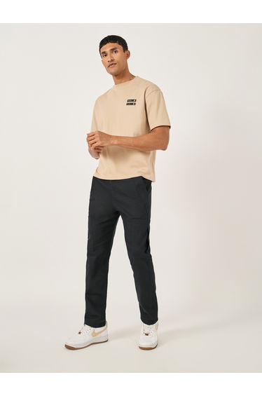 Mid Rise Straight Fit Track Pant with Drawstring