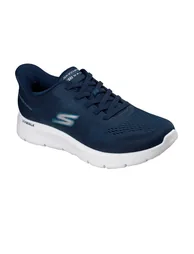 GO WALK Flex Mesh Bungee Slip-Ins Trainers Navy - 2