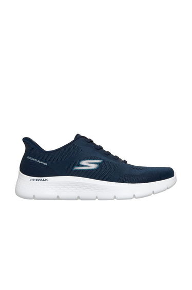 GO WALK Flex Mesh Bungee Slip-Ins Trainers Navy