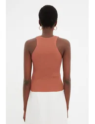 Blouse - Brown - Slim fit - 1