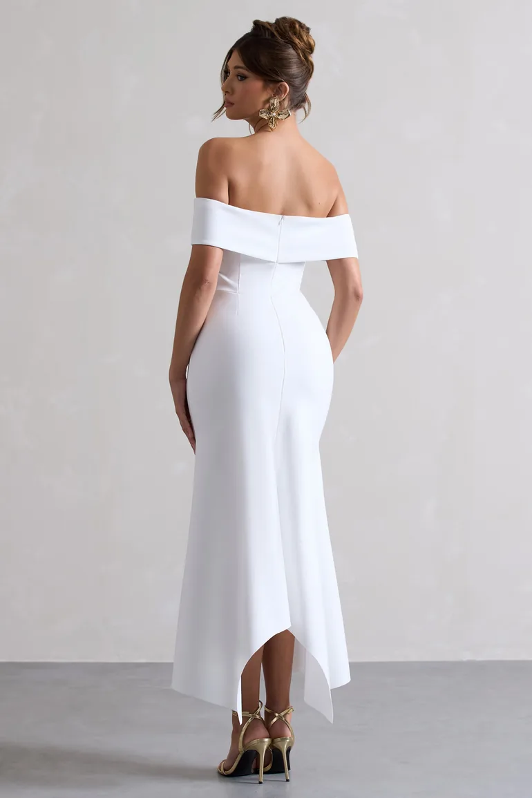 Shop Windsor | White Bardot Maxi Dress Online in Bahrain