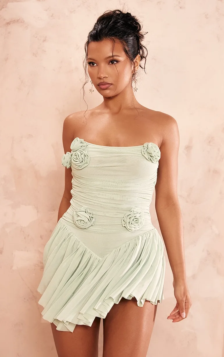 green area dress Dara Jewel Green Long Dress – Maison Safiyaa USA main image 0
