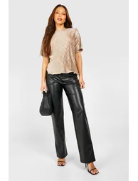 Tall Plisse Shoulder Pad T-shirt - 2