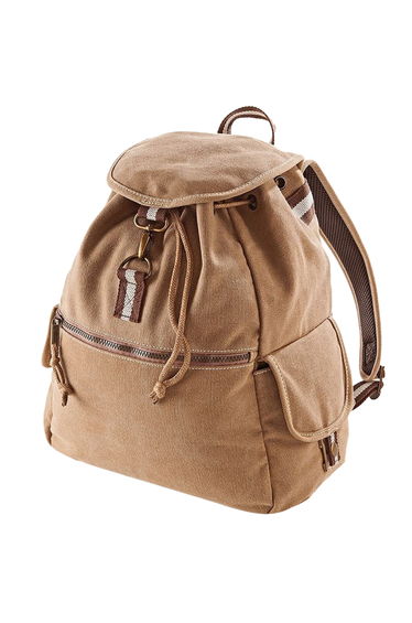 Quadra Vintage Canvas Backpack - 18 Litres (Pack of 2) - Sahara