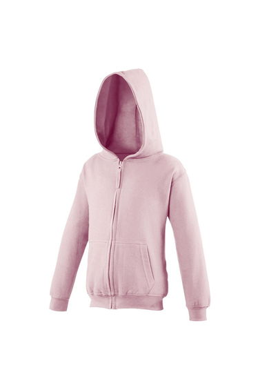 Awdis Kids Unisex Hooded Sweatshirt / Hoodie / Zoodie - Baby Pink