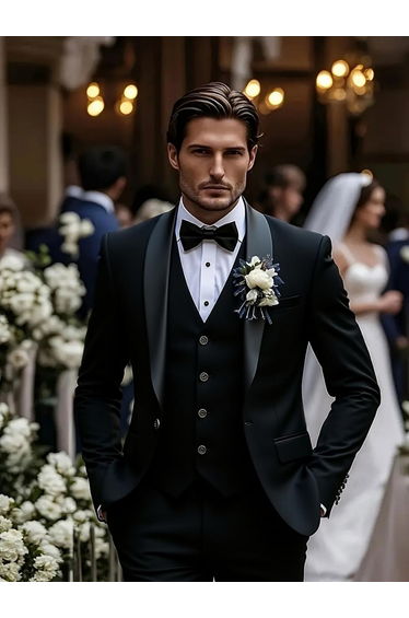 3-Piece Suit Tailored Blazer, Waistcoat and Trousers Set