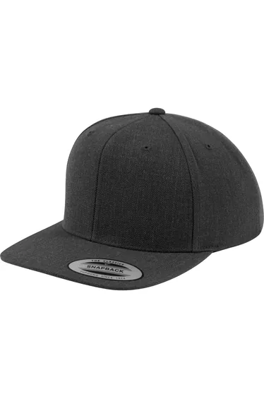 Yupoong Mens The Classic Premium Snapback Cap - Dark Grey/Dark Grey
