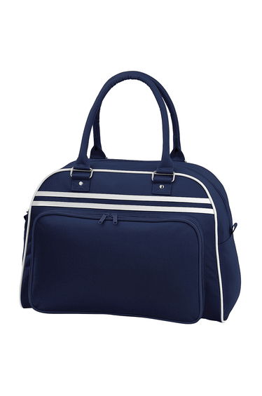 Bagbase Retro Bowling Bag (23 Litres) - French Navy/White