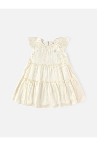Girls' Tiered Flutter Sleeve Dress