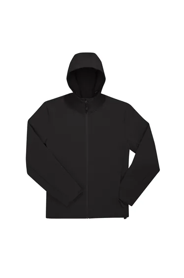 B&C Unisex Adult Reset 3 Layer Hooded Soft Shell Jacket - Black