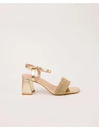 Diamante Front Small Healed Sandals - 2