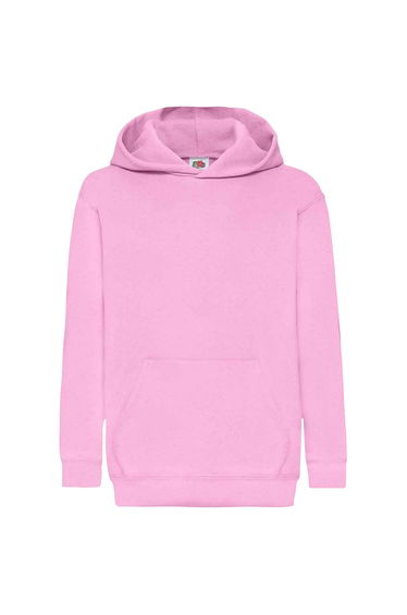 Fruit Of The Loom Kids Unisex Classic 80/20 Hoodie - Light Pink