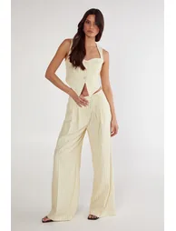 Butter Pinstripe Tailored Pant