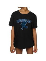 Harry Potter Girls Emblem Cotton T-Shirt - Black - 1